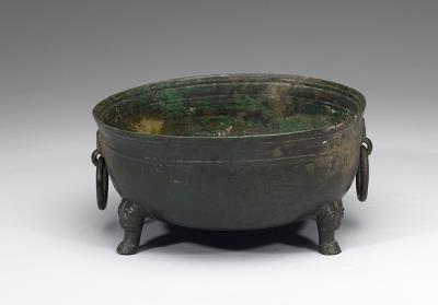 图片[2]-Tripod xi basin with animal-mask ring handles and three stands, Six dynasties (220-589)-China Archive